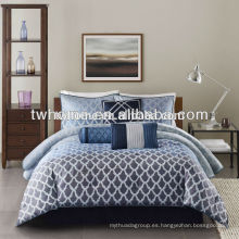 Madison Park Bayer edredón edredón azul geométrico Jacquard conjunto de ropa de cama